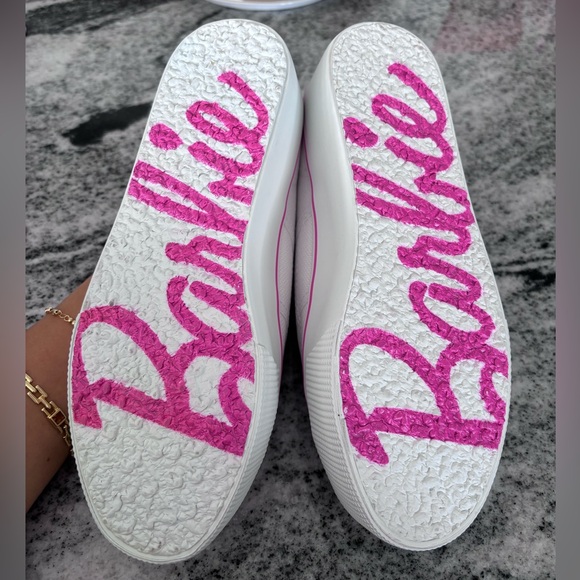 2790 Barbie Superga Classic White Pink Platform Canvas Sneaker - Picture 4 of 7